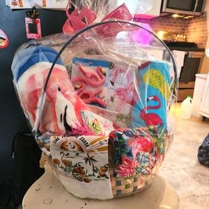 Flamingo Themed Gift Basket